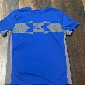 Under Armour Kids Blue and Gray Tee